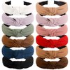 VELSCRUN 12 Pack Headbands for Women Gilrs White Fashion Pink Knotted Head Bands Solid Red Headband Non Slip Hair Band for Women's Thin Thick Short Hair Face Wash Hair Accessories Gifts for Women