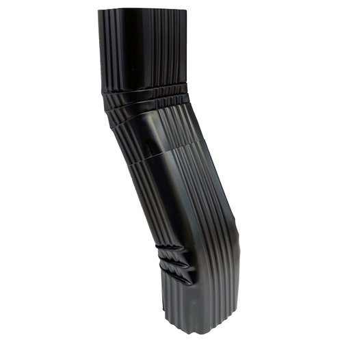 Gutterworks Mfg Inc. Rain Gutter Components Aluminum Offset Elbow 3x4 A | Made in The U.S.A. | Includes Screws | Easy DIY for 3x4 Downspouts (Black)