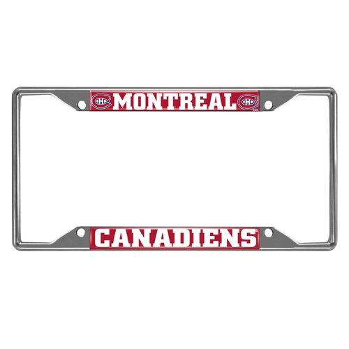 FANMATS 17031 Montreal Canadiens Chrome Metal License Plate Frame, Team Colors, 6.25in x 12.25in