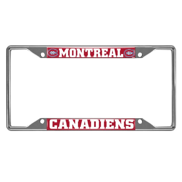 FANMATS 17031 Montreal Canadiens Chrome Metal License Plate Frame, Team Colors, 6.25in x 12.25in