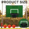 Trampoline Basketball Hoop, with Mini Basketballs and Inflator, Breakaway Rim for Dunking Square Trampoline Basketball Attachment Trampoline Accessory for Kids Adults Indoor Outdoor