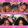 Domiso Curly V Part Wig Human Hair Upgrade U Part Wigs Human Hair Wigs for Black Women Human Hair Glueless V Shape Wigs Kinky Curly Wigs No Leave Out 180% Density Natural Color 18 Inch