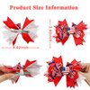 4th of July Hair Clips White Blue Red Bows Clips Grosgrain Hair Barrettes Independence Day Headwear Boutique Hairpin Hair Accessories Alligator Clips Supplies Party Decorations for Girls Kids 4PCS