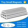 TRYMAG Small Magnets, 400Pcs Rare Earth Magnets, 3 Different Size Tiny Mini Magnets for Crafts, Small Round Fridge Magnets for Miniatures, Refrigerator, Office, Kitchen Cabinet, Round Button Magnets