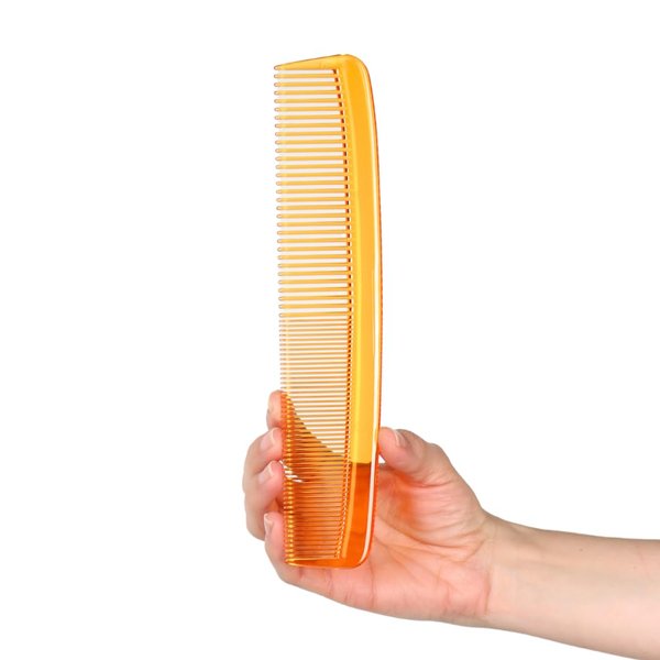 Styling Gear SG304 XL Wide Teeth Comb For Woman Styling Hair Comb, Barbers And Stylists Hair Clipper Comb. 1 Piece (Orange)