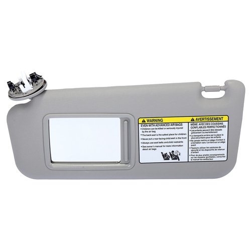 X AUTOHAUX Front Left Driver Side Car Sun Visor with Mirror 74320-42501-B2 for Toyota RAV4 with Sunroof with Light 2006 2007 2008 2009 2010 2011 2012 Gray