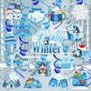 HOWAF 30pcs Winter Party Hanging Swirls, Winter Wonderland Decorations Snowflake Snowman Foil Swirls for Winter Christmas Party Supplies, Winter Theme Ceiling Swirls It's Snowing Party Supplies