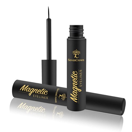 7C SEVENCROWN Eyeliner Waterproof Magnetic Liquid Eyeliner Black,Upgraded All-Day Hold, Sweatproof, Works Perfectly for Magnetic Eyelashes,Eye Liner -5ml*4 Count