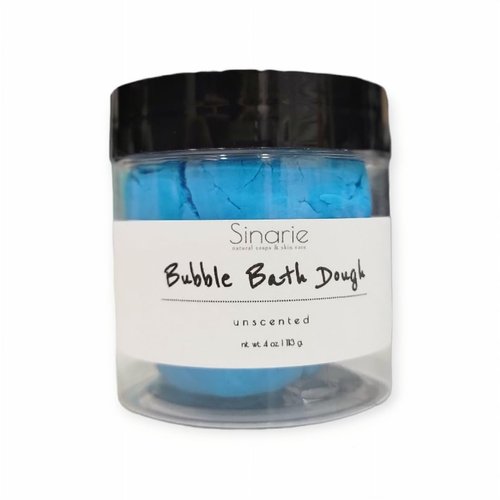 Bubble Bath | Bubble Bath Dough | Bath Melts | Bath Dough | Bubble Bath Colors | Sensitive Skin | Fun for Kids | Bubble Bath Fun | Soap Dough (Unscented, Blue, 4 oz.)