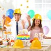 JOYIN Construction Hard Hats, 24 Pcs Toy Plastic Kids Party Hats, Yellow, for Children Construction Birthday Party, Building Theme Party Favors