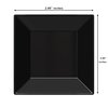 Mini Disposable Appetizer Plates - 100 Pack 2.95 In. x 2.95 in. Black Plastic Dessert Plates - Elegant Design for Weddings, Birthdays, and Formal Parties - Stackable and Convenient - BPA Free