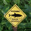 Balacoo Aquarium Funny Ornaments Shark Warning Signs Fish Tank Resin Decoration Craft Landscape DÃcor for Aquarium Fish Tank Home