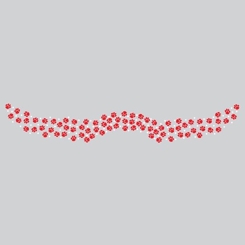 Anderson's Red Pawprints Nose Temporary Tattoos, 25 per Package, School Spirit, Face Stickers
