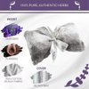 Sonoma Lavender Spa Mask, Heatable/Chillable Aromatherapy Eye Pillow with Lavender Infused Flaxseed Insert, Eye Compress for Stress Relief with Removable and Washable Cover (Platinum Angora)