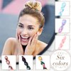 6 Pcs Acetate Hair Stick Tortoise Shell Hairpin Chopstick Hair Accessories Leopard Print Hair Pin Retro Hairpins Disk Hair Stick Hair Styling Pin with Flannelette Bag for Women(Novel Patterns)