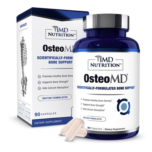 1MD Nutrition OsteoMD for Comprehensive Support - Supplement for Women and Men - Promote Density w/Vitamin D - Hydroxyapatite w/Vitamin D3 & K2-90 Capsules
