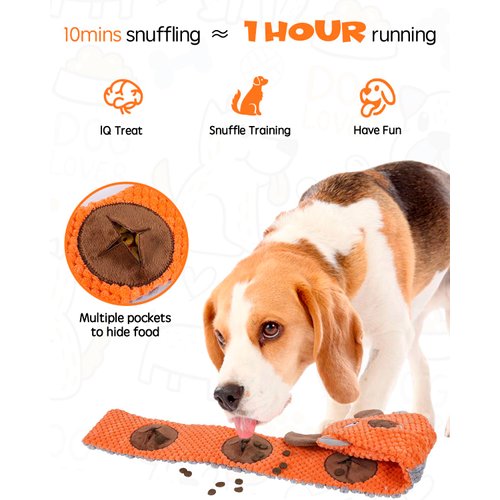 KrauzPet Dog Puzzle Toy, Treat Dispensing Enrichment Toys for Boredom Mental Stimulation, [4 Pack] Squeaky Crinkle Snuffle Food Puzzles for Puppy Small Medium Dogs