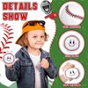 Poen 12 Pcs Baseball Stuffed Animal 3 inch Plush Soft Baseball Baby Baseball Toy Smiling Face Baseball Stress Balls Squeeze Relief Toy for Baby and Toddler Girls or Boys