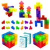 OUXIA Magnetic Building Blocks Magic Magnetic 3D Puzzle Cubes, Set of 7 Multi Shapes Magnetic Blocks with 54 Guide Cards,Parent-Child Interactive Children's Educational Toys (14color)