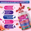 Magnesium Gummies for Kids - Magnesium Glycinate Gummies with L-Theanine, Chamomile, Licorice, Vitamin B6, D for Kids & Adults Sleep, Stress, Muscle Relief & Nerve Bone - Sugar Free Strawberry 60ct
