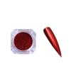 1 Box Mirror Nail Art Glitter Powder Holographic Metallic Red Chrome Nail Powder Dust Sequins UV Gel, Red Nail Chrome Powder for Nails Pigment Decoration (Red)