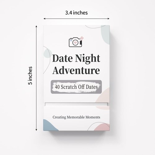 Tryuunion Valentines Day Gifts for Him, 40 Date Ideas Card Games for Couples Date Night - Unique Date Deck Scratch Off Cards, Great Couple Gifts for Boyfriend- Romantic Wedding for Him and Her