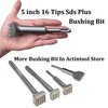 ACTINTOOL 5 5/8 in. x 1 1/4 in. 16 Tips Concrete Repair Patch Prepare SDS Plus Bushing Tool, 1 1/4 Inch Square Head Concrete Roughness Coating Remove Bushing Bit for Rotary Hammer (Pack of 1)