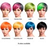 Kori Koli Short Lime Green Color Pixie Cut Hair Wig 100% Kanekalon Fiber Cosplay Daily Party Lime Synthetic Wig for Women 6 inches (LIME)