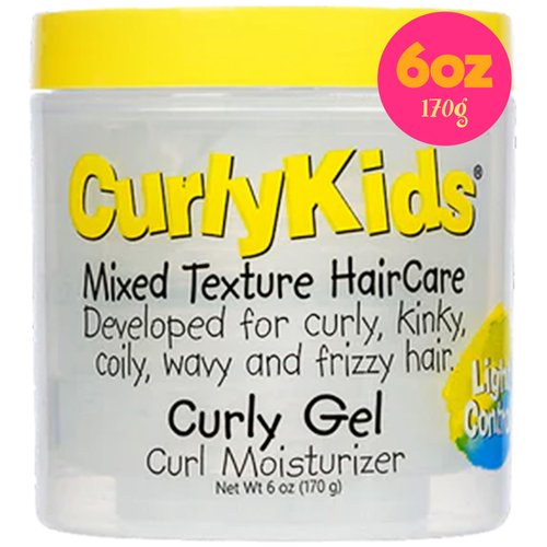 CurlyKids Curly Gel Curl Moisturizer - Hydrating Styling Gel for Kids Curly and Wavy Hair - Frizz Control, Shine Boost, Sulfate & Paraben-Free Formula | Effortless Hold Perfect for Ponytails, Bobs