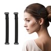 YTBYT 2 Pcs Facelift Bands with Clips Invisible Face Stretching Lifting Strap Adjustable Elastic Band Face Slimming Band (24cm Black Double Bands)
