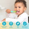 Brusheez Little Toddlers’ Sonic Toothbrush - Safe & Gentle Toothbrush for Ages 1-3 with Built-in, Light-Up 2-Minute Timer, Extra Brush Head, & Storage Base for First-Time Brushers (Rex The Dinosaur)