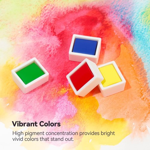 LIGHTWISH Watercolor Paint Set, 48 Colors Professional Watercolor Paint with Watercolor Brushes, Travel Watercolor Set for Artists and Crafters, Art Supplies for Adults