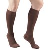 Truform 20-30 mmHg Compression Stockings for Men and Women, Knee High Length, Closed Toe, Brown, Medium