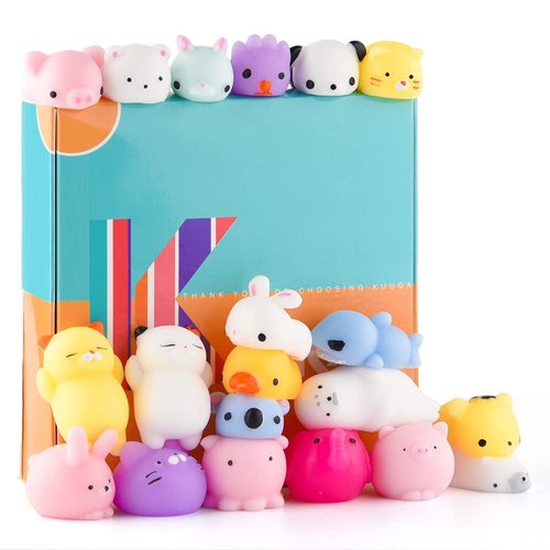 KUUQA 20 Pcs Squishies Squeeze Animal Toys Cat Rabbit Panda Stress Relief Toys Easter Egg Fillers...