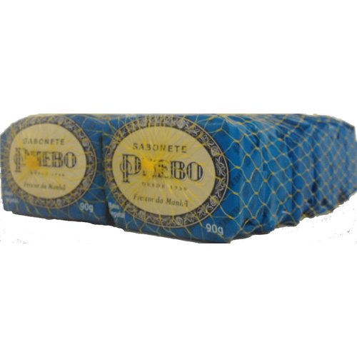 Phebo Linha Tradicional Sabonete em Barra de Glicerina Frescor da Manha (12 x 90 Gr) Classic Collection - Glycerin Bar Soap Morning Freshness (12 x 3.2 Net Oz)