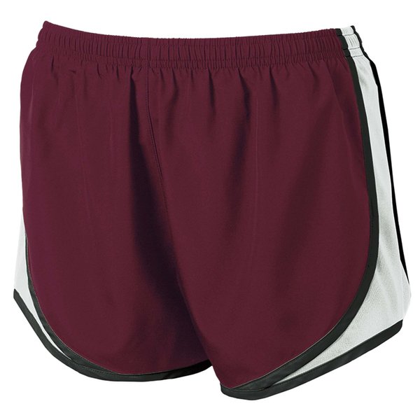 Joe's USA Ladies Moisture-Wicking Track & Field Running Shorts. Maroonhitelack