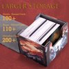 ULTRGEE Deck Box for MTG Cards - 2 Dividers, Card Storage Box Holds 110+ Single Sleeved Cards, Deck Boxes Compatible with TCG/OCG/YGO/PTCG (Warrior's Quest)