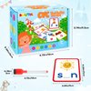 KMUYSL Learning Toys for 2 3 4 5 Years Olds Boys Girls, Short Vowel Spelling Flashcards, CVC Sight Words Handwriting Cards, Learn to Write Phonics Flash Cards, Presschool Educational Toy for Kids