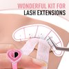 Pretty memory Lash Practice Kit with 2 Pairs of Lash Mannequin Head, 100 Pcs Glue Rings for Eyelash Extension, 35 Pairs of Lash Mapping Stickers, Eyelash Extension Supplies for Lash Extension Practice