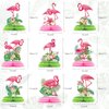 Funtery 9 Pcs Flamingo Centerpieces for Tables Hawaii Luau Honeycomb Centerpieces Flamingo Party Decorations Tropical Aloha Party Table Topper for Kid Flamingo Birthday Party Supplies Table Decoration
