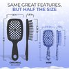 UNbrush Mini Holiday Hair Brush for Pain-Free Brushing On All Wet/Dry Hair Types — Mini UNbrush Detangling Brush with Durable Anti-Static Bristles, Lightweight & Vented — Christmas Hair Care Gifts