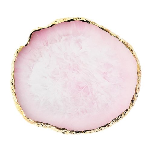 Nail Art Palette Stone,Resin Nail Art Palette,Nail Art Painting Mixed Color Palette Gold Edge Nail Gel Color Makeup Display