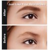 Microblading Eyebrow Pencil, Brow Gel Clear, 2 in 1 Clear Brow Gel Eye Brow Pen for Women, Curved Eyebrow Pen, Eye brow Tinting Kit, Gel Para Cejas, Natural Hair-Like Brows, Last All Day (Dark Brown)