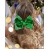 1PCS 8 Inch Big Sequin Hair Bows for Girls Alligator Clips Sparkly Glitter Hair Accessories for Little Teen Toddler Girls Kids (Green)