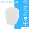 1InTheOffice White Cubicle Wall Clips, Cubicle Clips for Fabric Walls, Cubicle Clips, 20 Pack