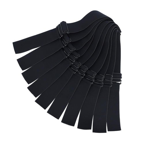 Yokada 10PCS Black Adjustable Elastic Band For Wigs，Lace Melting Band,Wig Bands,Wig Headband,Wig Accessories,Melt Adjustable Straps For Wigs Sewing in Wig (10Pcs, Wig Adjustable bands)
