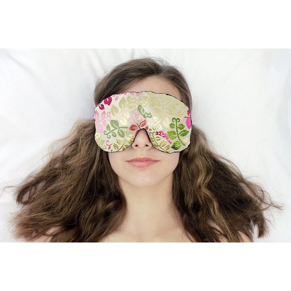 Candi Andi Handmade Sleep Eye Mask - Lavender Scented - Creamy Leaves - TEML-CL