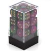 DND Dice Set-Chessex D&D Dice-16mm Gemini Green, Purple, and Gold Plastic Polyhedral Dice Set-Dungeons and Dragons Dice Includes 12 Dice – D6, (CHX26634)