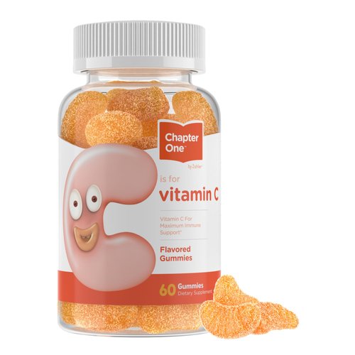 Zahler - Chapter One Vitamin C Gummies for Adults &amp; Kids 125 mg (60 Flavored Gummies) Certified K...