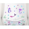 Easu Mermaid Wall Decals Girls Nursery Bedroom Wall Sticker Girls Wall Decals Mermaids Decorative Peel & Stick Wall Decals